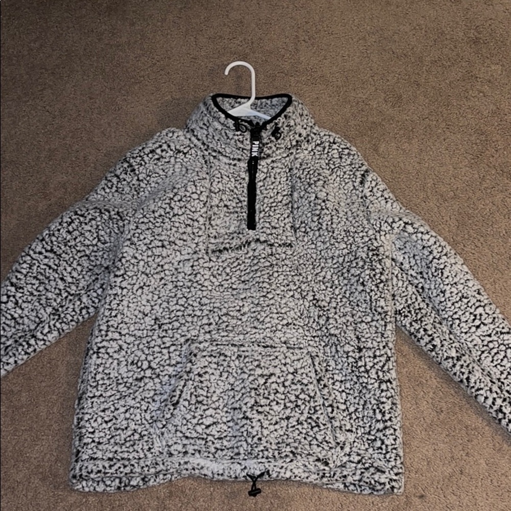 PINK half zip Sherpa